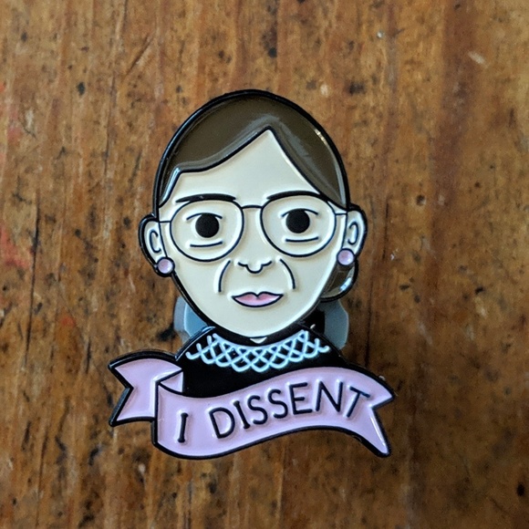Accessories - Ruth Bader Ginsburg RBG Metal Enamel Pin I Dissent Accessories - Ruth Bader Ginsburg RBG Metal Enamel Pin I Dissent